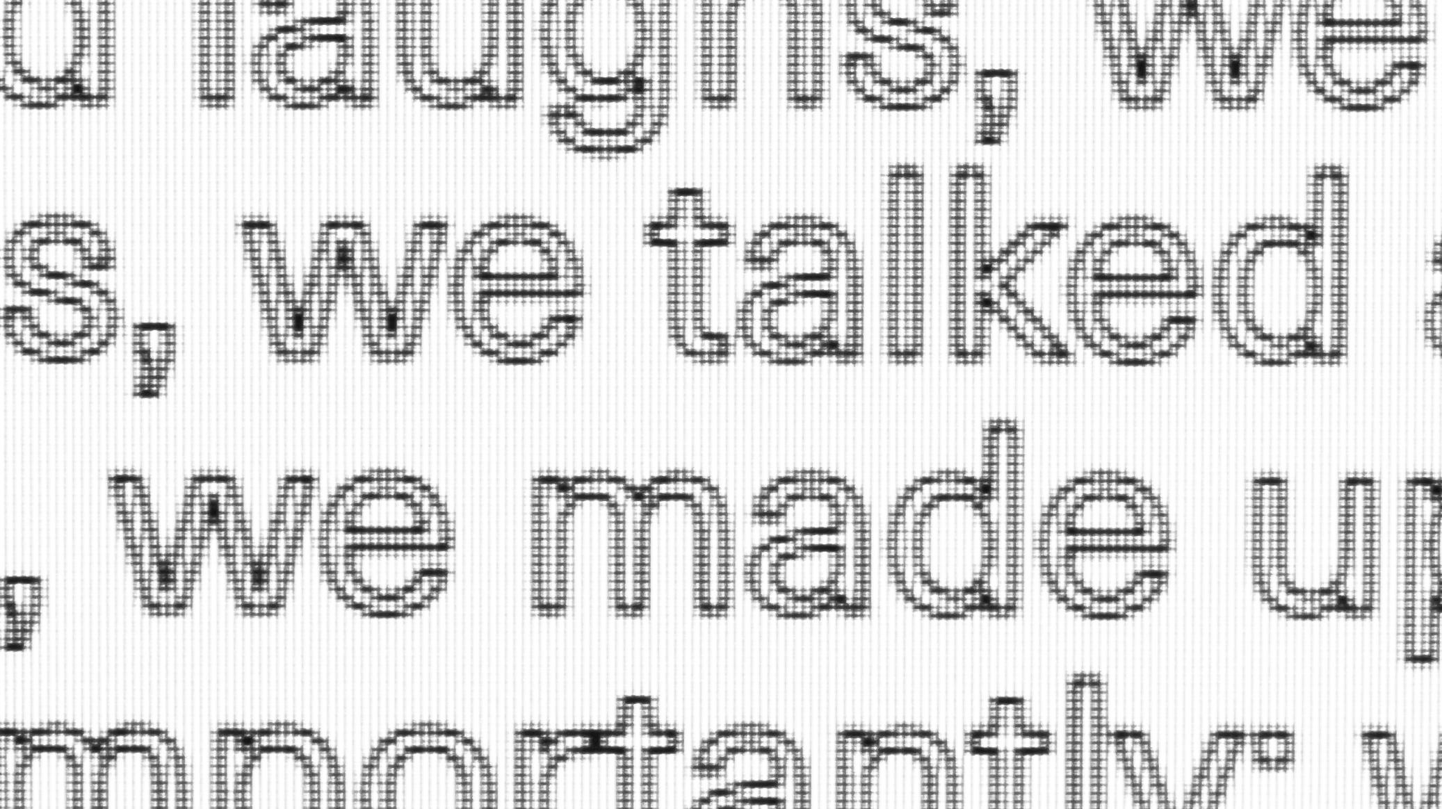 Photo of text outline
