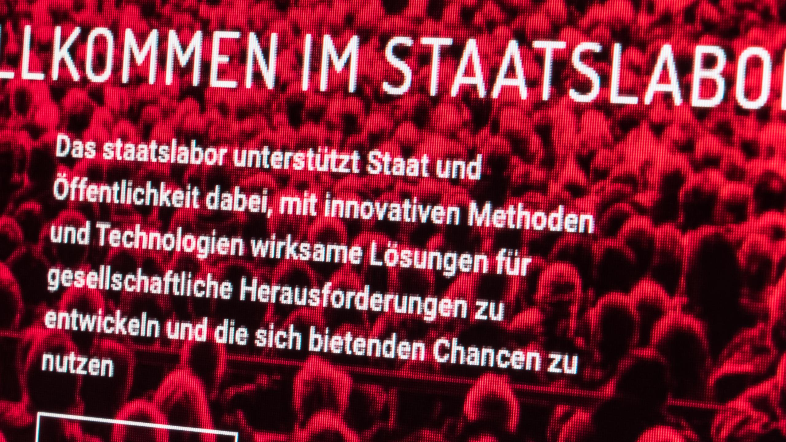 Photo of the website of staatslabor